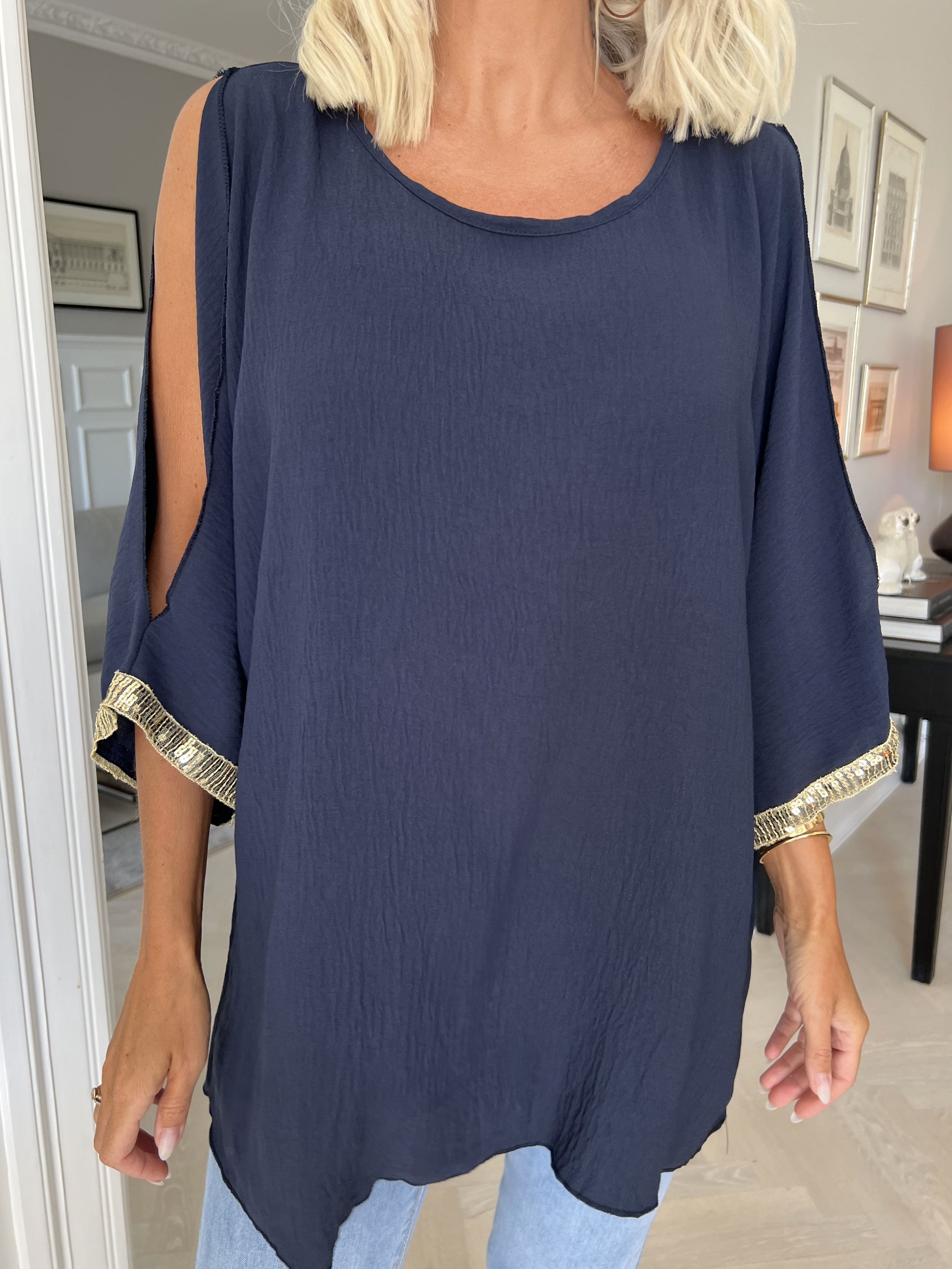 Capri - Tunika med öppna ärmar - Green